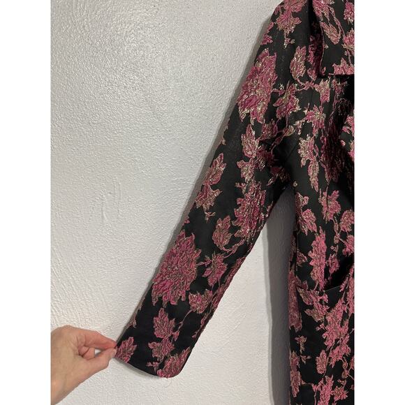 For Love & Lemons Luella Whimsigoth Dark Romantic Coat M Black Pink Gld Vampcore - Picture 2 of 15